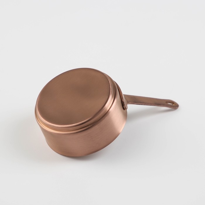 Ковш из нержавеющей стали, 120 мл, 7&times;7&times;3,5, марка стали 304, металлическая ручка, цвет медный