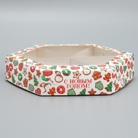 Коробка складная &laquo;С Новым годом!&raquo;, печенье, 23 х 23 х 4 см, Новый год