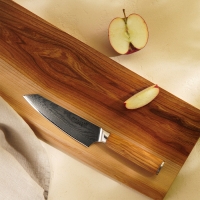 Нож кухонный SL Home &laquo;Оливия&raquo;, шеф, лезвие 16 см, дамасская сталь, цвет коричневый