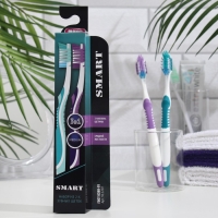 Зубная щётка &laquo;Смарт&raquo;  средней жесткости, бирюзовый, 2 шт.