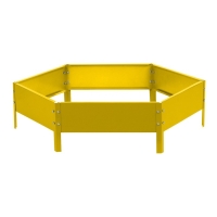 Клумба оцинкованная, d = 100 см, h = 15 см, жёлтая, Greengo