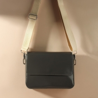 Ручка для сумки, стропа, с карабинами, 139 &plusmn; 3 &times; 3,8 см, цвет бежевый