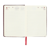 Ежедневник датированный 2024 A5 176 листов, deVENTE.Wild, твёрдая обложка из искусственной кожи, золотой срез, ляссе, кремовый блок 70 г/м2, бордовый