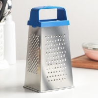 Тёрка &laquo;Универсал&raquo;, 4 грани, с пластмассовой ручкой, 11&times;8,5&times;22 см, цвет МИКС