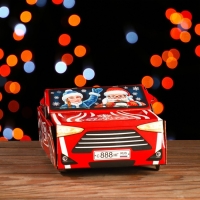 Новый год. Подарочная коробка "Автогонки", 11 х 31,5 х 13 см.