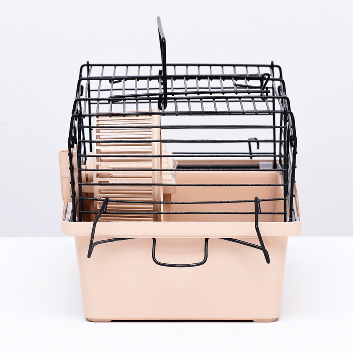 Клетка-мини для грызунов Клетка-мини для грызунов "Пижон" №1, укомплектованная, 27 х 15 х 13 см, бежевая