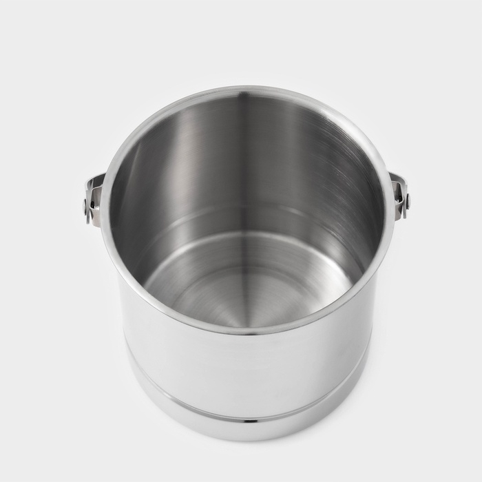 Ведро для льда из нержавеющей стали, 1,3 л, 14,5&times;12,5 см