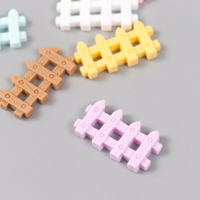 Декор для творчества пластик "Заборчик" набор 6 шт 3,3х1,7 см