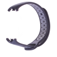 Ремешок Luazon для фитнес-браслета Mi Band 8, с перфорацией, чёрно-серый