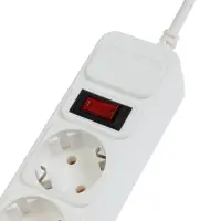 Сетевой фильтр СТАРТ, 5 розеток, 1,5 м, 10А, ПВС 3*0,75 мм2, с з/з, с выкл, IP 20, белый