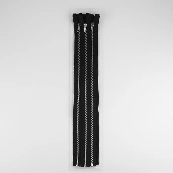 Молния металлическая, №5, разъёмная, замок автомат, 60 см, чёрная