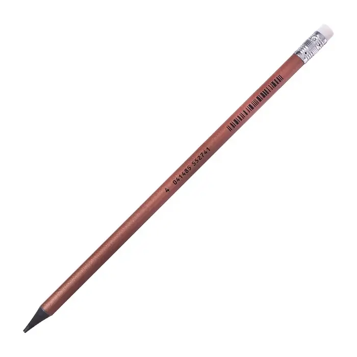 Карандаш чернографитный с ластиком ErichKrause &laquo;Metallic&raquo;, HB, грифель d=2.2 мм, пластик, круглый в тубусе, металлик МИКС