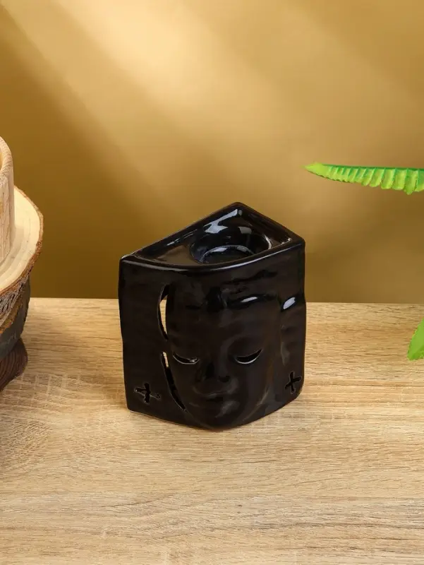 Аромалампа &laquo;Маска&raquo;, 11&times;9&times;6 см, керамика, тёмно-коричневая