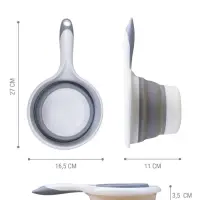 Ковшик для купания детский, складной, 1 л, цв. белый/серый