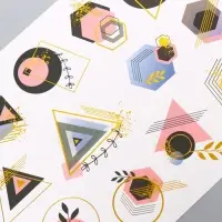 Наклейки бумага "Геометрия" набор 2 листа 20х15 см