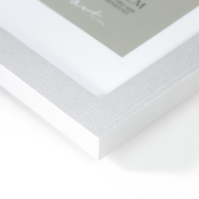 Фоторамка МДФ "Ellis" 10x15 см, с паспарту, серебро