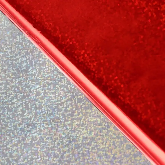Пленка голографическая, &laquo;Конфетти&raquo;, красная, 70 см &times; 1 м