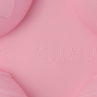 Форма для выпечки Доляна &laquo;Ассорти&raquo;, силикон, 8 ячеек, 26&times;14&times;2.5 см (d=5 см), розовая