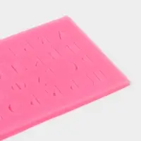 Молд &laquo;Алфавит&raquo;, силикон, 16&times;8.5&times;0.6 см, розовый