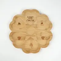 Менажница в форме цветка &laquo;Любовь&raquo;, бамбук, 25 см