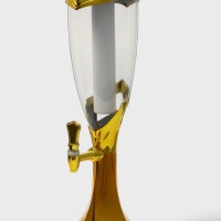 Башня пивная &laquo;Вавилон голд&raquo;, 3 л, ёмкость для льда, подсветка, пластик, золотистый