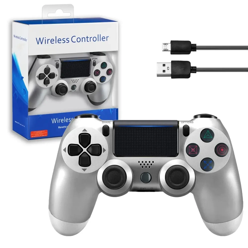 Джойстик беспроводной для консоли серебро