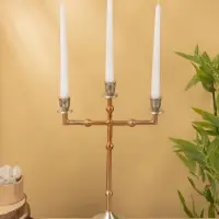 Подсвечник на 3 свечи "Кросс" алюминий 27х10х40,5 см