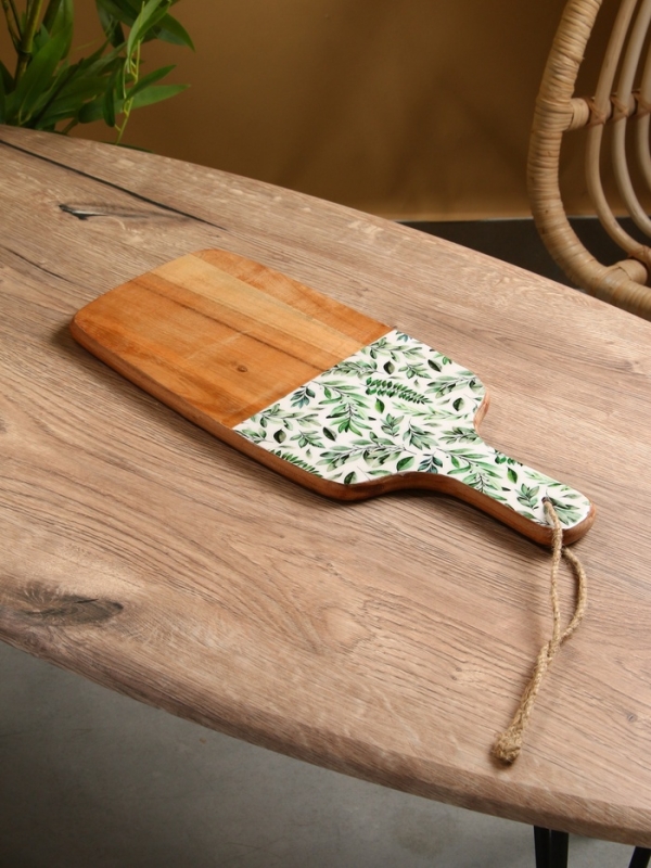 Доска разделочная прямоугольная "Оливковая ветвь" дерево манго 41х18 см