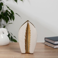 Керамическая ваза декоративная настольная &laquo;Кэнди&raquo;, для цветов, сухоцветов, 20 см, белый