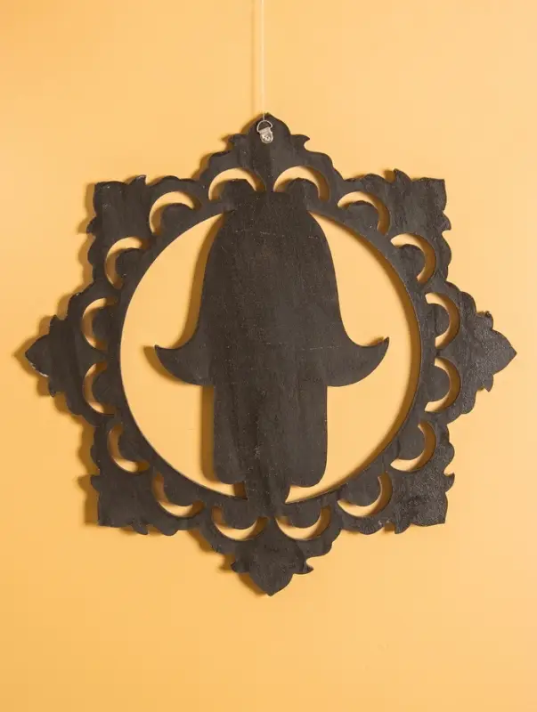 Панно "Хамса" МДФ, 40х40х1 см, цв. золото/чёрный