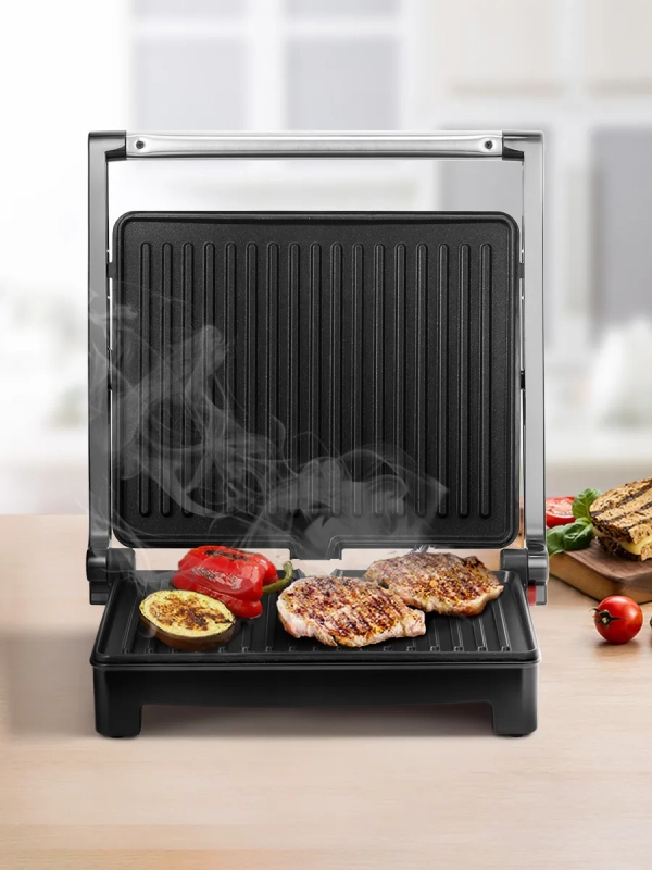 Электрогриль КТ-3660 двусторонний гриль электрический 2000Вт