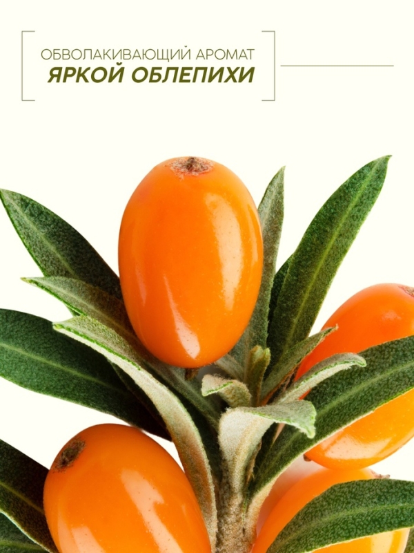 Гель для душа, витаминное увлажнение, аромат облепихи, 400 мл, Рябина