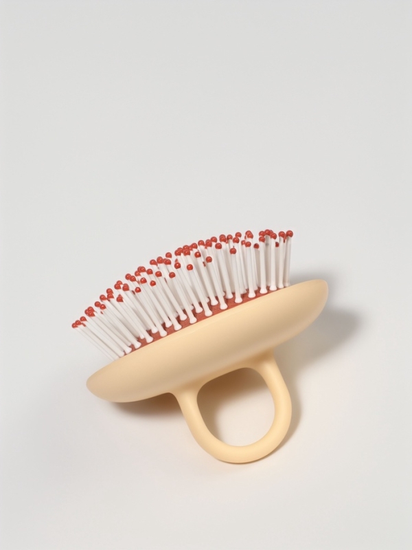 Расческа массажная компактная 8*6,5см пластик/резина пакет QF