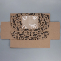 Коробка подарочная сборная с окном, упаковка, &laquo;Лучше всех&raquo;, бурый, 27 х 10 х 21 см