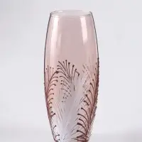 Ваза &laquo;Креман&raquo; овал, шоколад, h=26 см, стекло, светло-коричневая