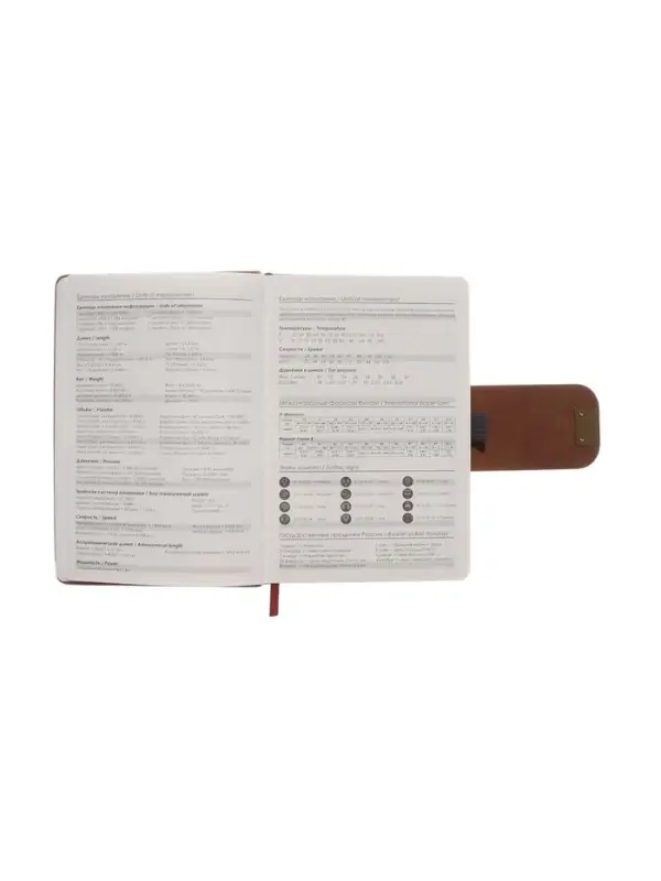 Ежедневник недатированный формат А5, с хлястиком, 96л, линия, пвх, Коричневый