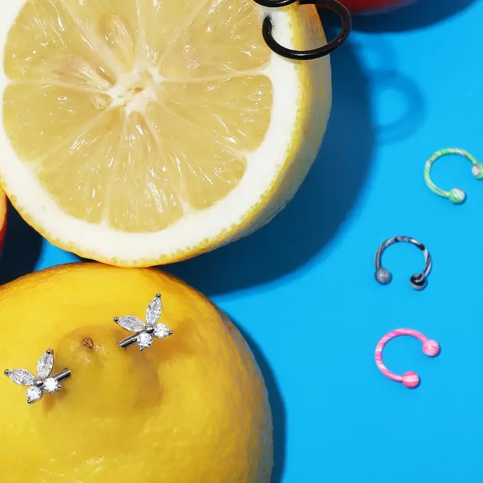 Пирсинг в бровь &laquo;Шарики&raquo; дуо круг, d=0.8 см, МИКС (фасовка 20 шт.)