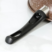 Сковорода Rock, d=25 см, пластиковая ручка, антипригарное покрытие, цвет коричневый