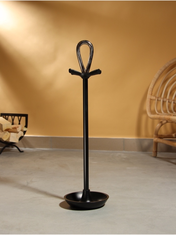 Каминный набор "Уголёк" сталь, 4 предмета, 17х17х63 см