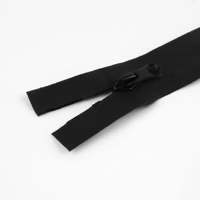 Молния &laquo;Спираль&raquo;, №7, разъёмная, водонепроницаемая, замок автомат, 60 см, цвет чёрный