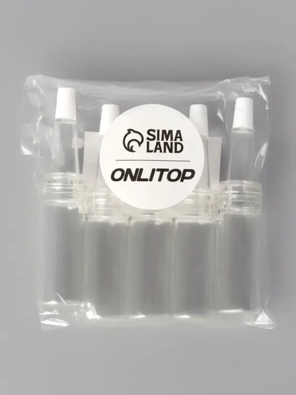 Бутылочка для хранения, с дозатором, 5 мл, фасовка - 5 шт., прозрачная