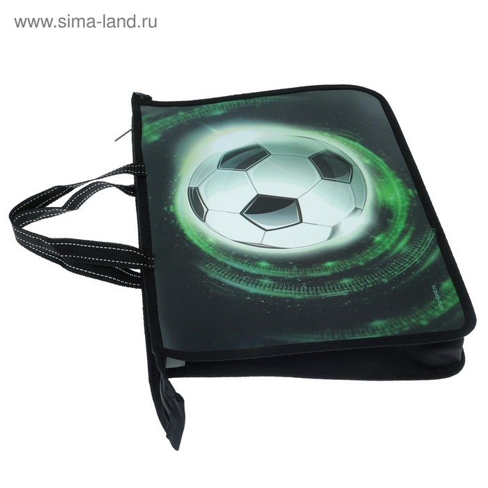 Папка с ручками А4, 335 х 235 х 55 мм, пластиковая, ручки-тесьма, Calligrata "Мяч"