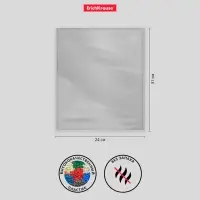 Обложка ПП 212х395мм, 80мкм, ErichKrause "Fizzy Clear", для тетрадей и дневников, с клеевым краем и увеличенным клапаном