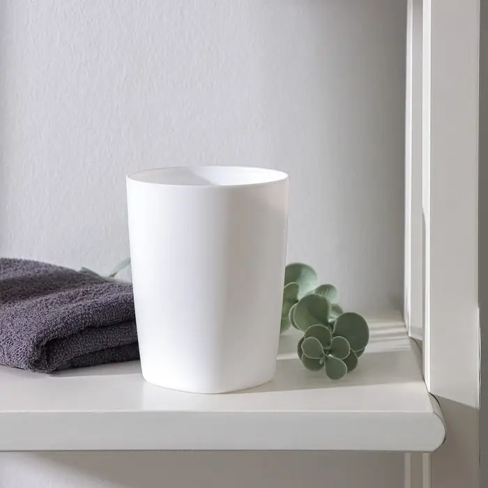 Стакан для зубных щёток Aqua, пластик, белый