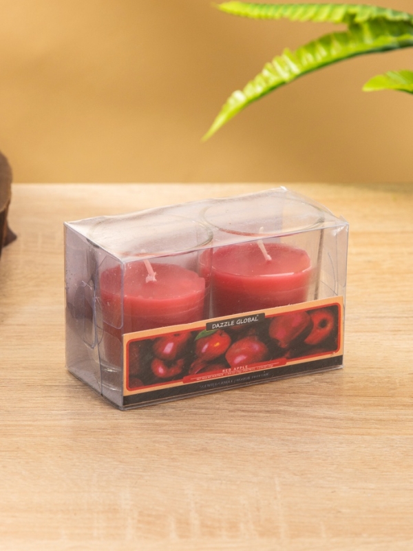Набор свечей "DAZZLE CANDLE" 70 гр, красное яблоко