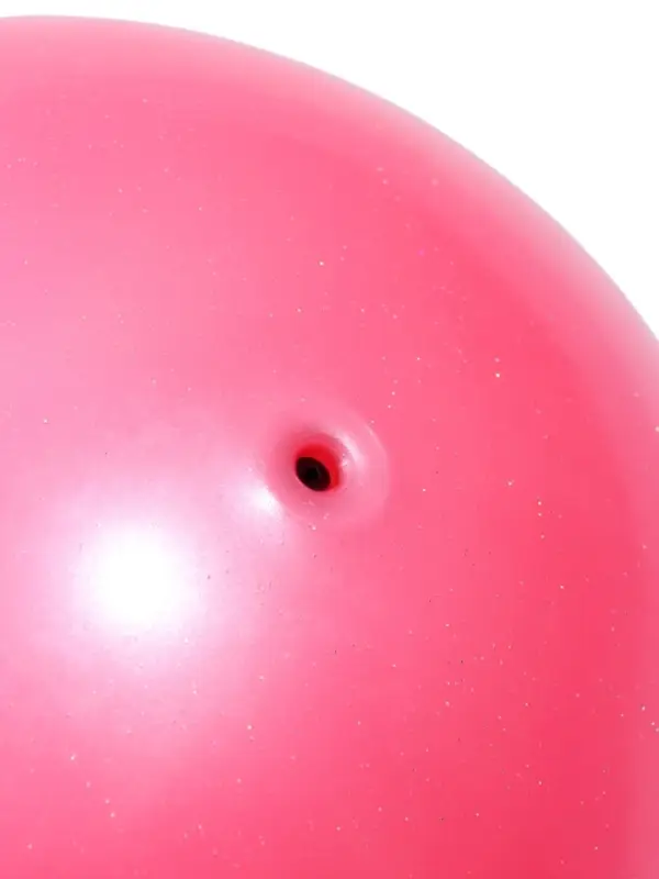 Мяч для художественной гимнастики Металлик с блестками, диаметр 19см, цвет розовый