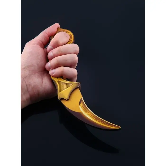 Набор сувенирное оружие &laquo;Золото&raquo;, автомат, пистолет, керамбит, 3 шт