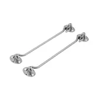 Крючок ветровой LOCKLAND KV001, L=200 мм, нержа, цвет хром, 2 шт