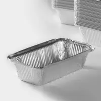 Форма для выпечки и запекания Доляна, 620 мл, 19.8&times;10.3&times;5.5 см, фольга, серебристая
