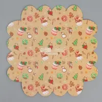 Коробка для кондитерских изделий с пластиковой крышкой &laquo;С Новым годом&raquo;, 13 х 13 х 3 см